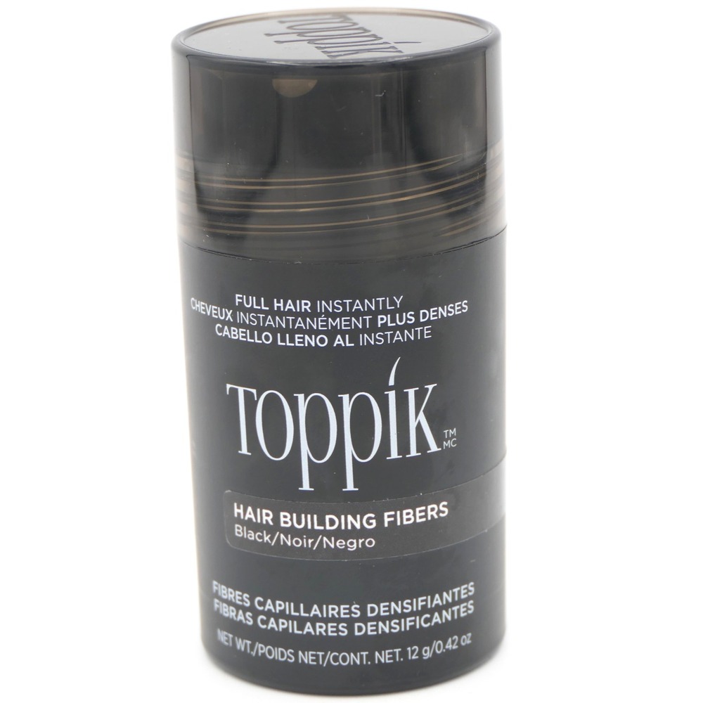 Toppik Hair Building Fibers Black 0.42 oz Full Hair Instantly